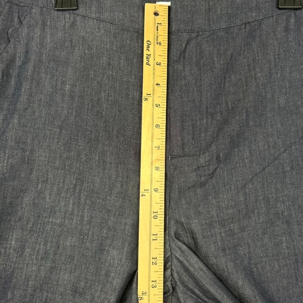 Kika Vargas Women's Crop Dress Pants Wide Leg Dark Blue Chambray Size 12 - Picture 11 of 14